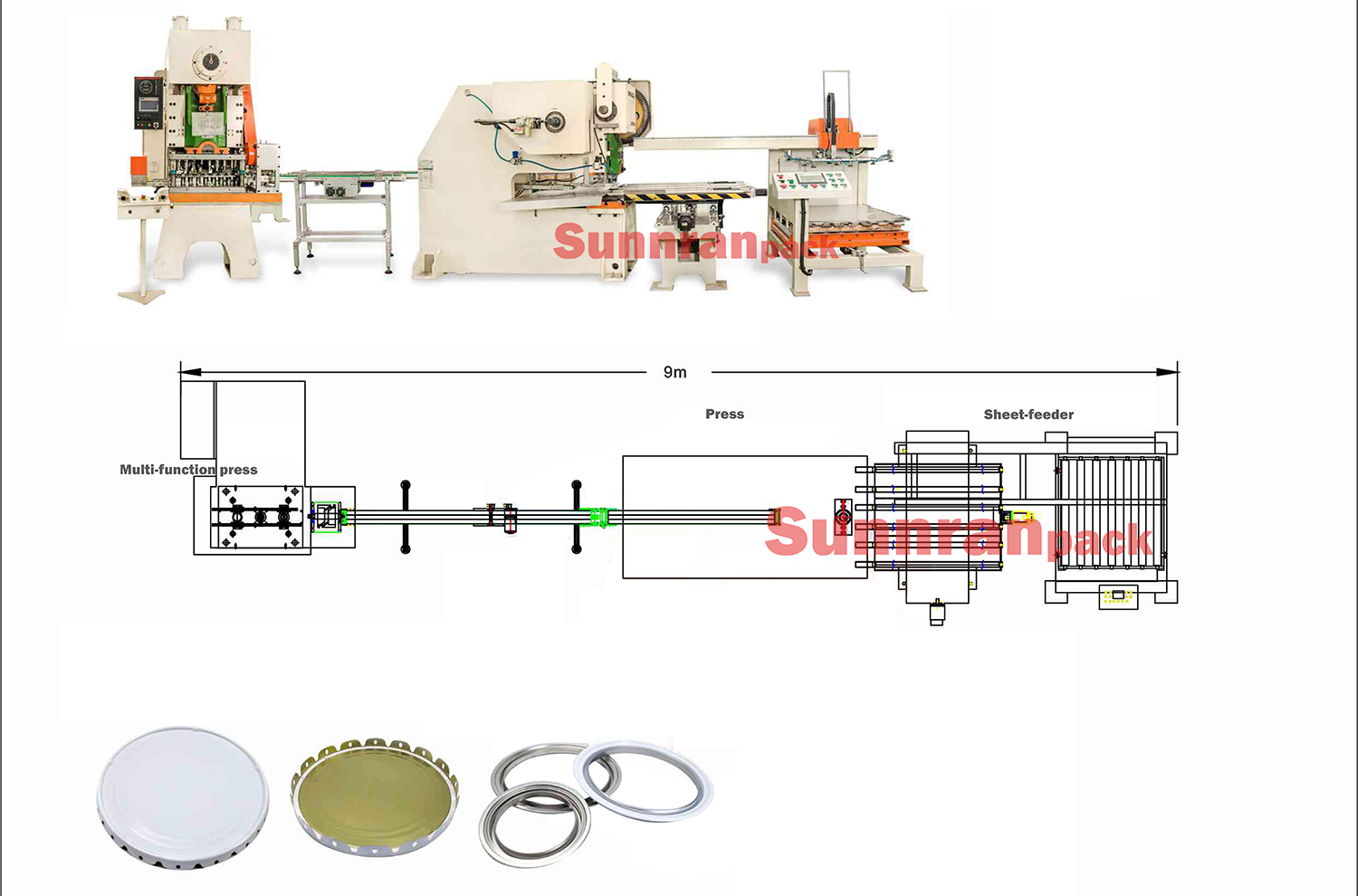 Paint Can Ring And Lid Production Line Paint Can Component Making Machine