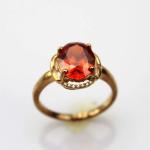 White Gold Plated 925 Silver Tanzanite Cubic Zircon Gemstone Ring (R227)
