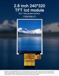 Polcd Colors 265K 2.8 inch TFT Module 57.6mm Normally White SPI interface Lcd