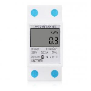 Wholesale LCD Home  Digital Display Power Consumption Meter Single Phase Energy Meter Watt Wattmeter kWh 230V AC 50Hz Electric Din Rail from china suppliers