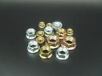 DIN6923 Hex Flange nut DIN EN 1661 Yellow AND White Zinc Plated M3-M48 Size