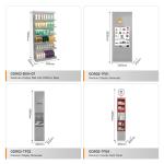 Cosmetic Shop Decoration Grey Wooden Skincare Cabinet With Light Box For Branded