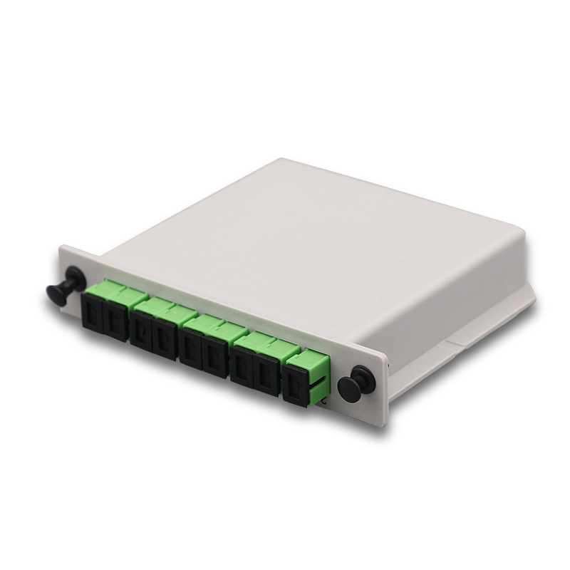 White FTTH PLC Splitter In SC APC/UPC Fiber Optic LGX Cassette Splitter 1x4 8 16 32