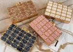 Pink Acrylic Handbag Frames Metal Knob Gold DIY Iron Box Clutch Frame