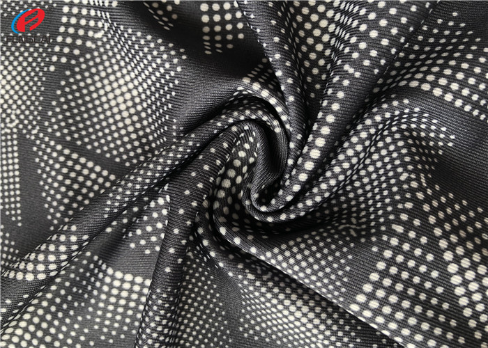 Eco - Friendly Recycled Polyester Spandex Fabric Printed Lycra Fabric For Sports Wear