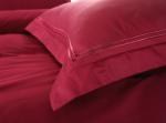Red Home Textile Products King / Queen Bed Sheet Sets Good Moisture Absorption