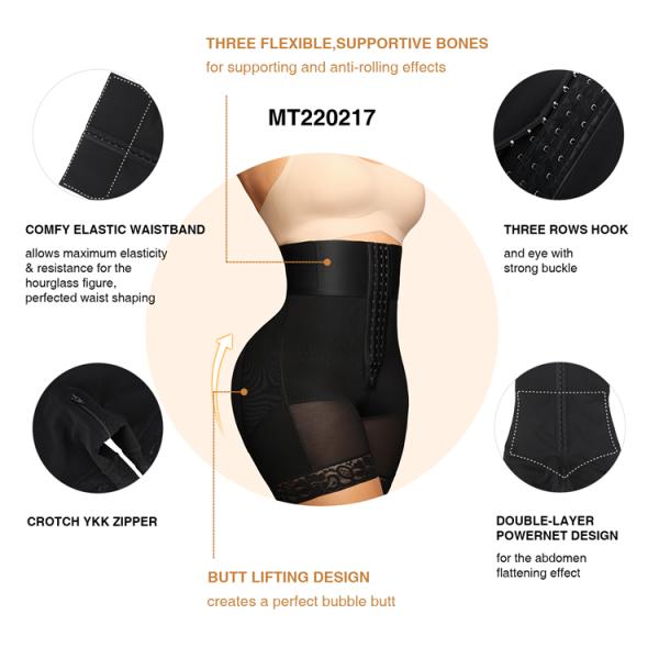 Hexin High Waist Trainer BBL Quick Dry Slimming Tummy Control Panties for Adults
