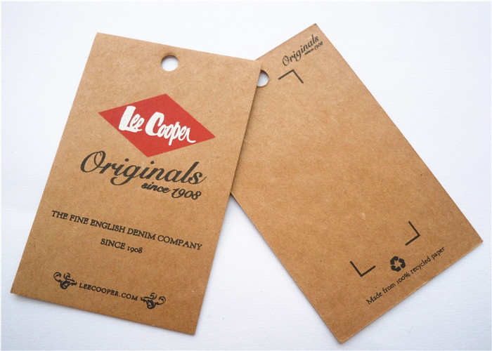 Yellow Clothing Label Tags Recycled Paper Hang Tag For Necklaces