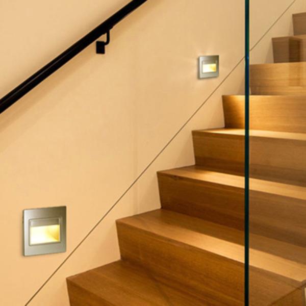 Square LED Night Light 1.5w Recessed in Pathway Wall Footlight led Staircase