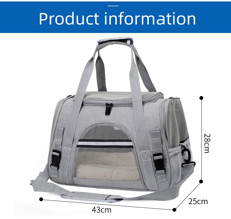 Small Medium Pet Carrier Bag for Dogs Cats Puppies Collapsible Soft Sided OEM