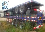 3 Axles 40 Feet Mechanical Equipment Hydraulic Flatbed Semi Trailer Polyurethane