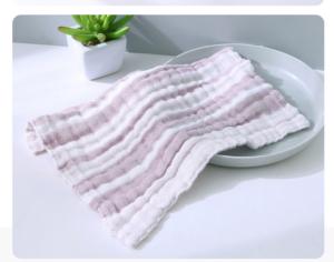 Wholesale Multilayer Crepe Four Layer Striped Gauze Fabric Swaddle Blanket Nursing Cover from china suppliers