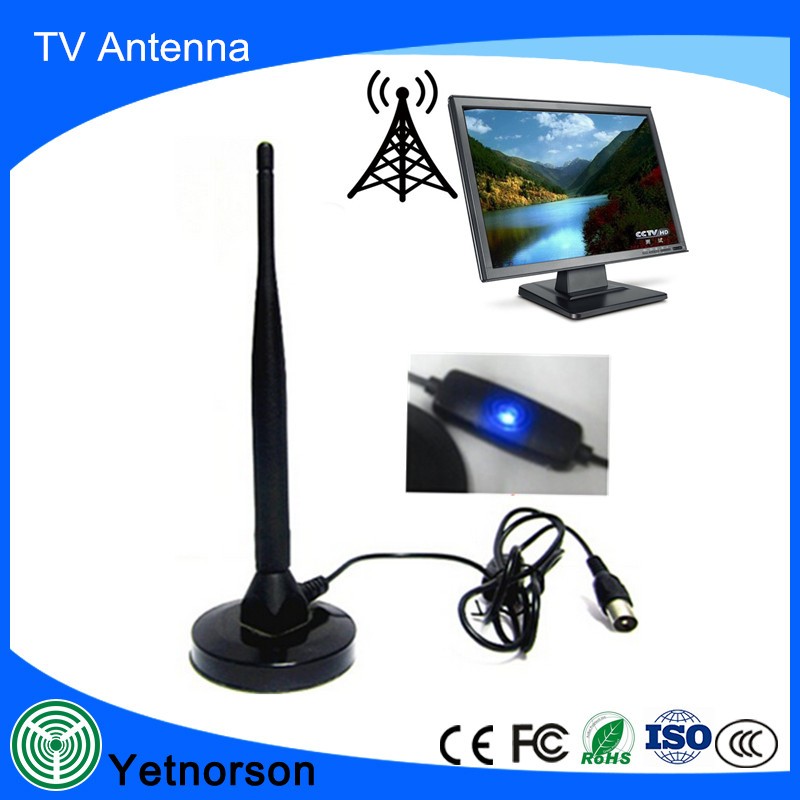 DC 3.3-5.0V Supply Voltage Active Digital TV Antenna with LED Booster 170-230/470-862MHz