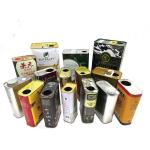 Luxury Custom Double Lid Metal Packaging Coffee Bean Storage Round Container