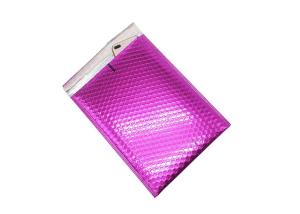 Wholesale ISO14001 Pantone Pink Metallic Bubble Mailers For Protective Shipping from china suppliers