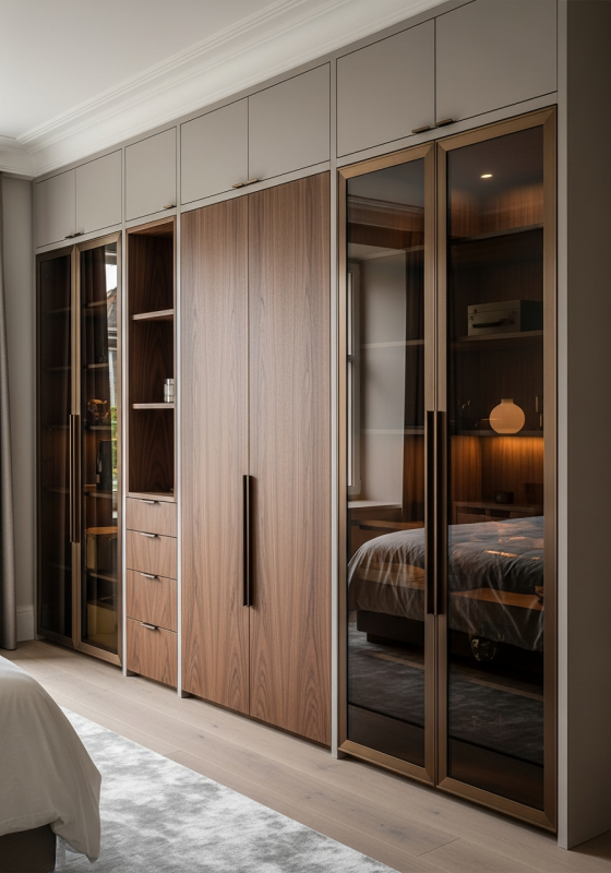 Hotel-Grade Walnut Pantry & Climate Cellar in 304 Stainless Steel