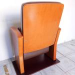 Wooden Small Leather Lecture Hall Seating Folded Chairs For Conference Room