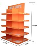 Orange Compartment Cardboard Corrugated Display Rack Digital 3D Design