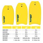 WOOWAVE 33" 37" 42" Bodyboard PROFESSIONAL Level Of Practice EPS Design Leash
