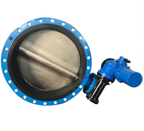 Metal Processing Electric Flange Butterfly Valve DN460MM PN 7Mpa Die Casting