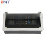silver tabletop flip cover brush multimedia connectivity box