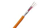 FRHF 2 Cores Shielded Fire Resistant Cable Solid Bare Copper Silicone Insulation