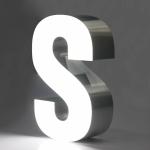 Stainless Steel Store Sign with Acrylic LED Luminous Characters in Customized
