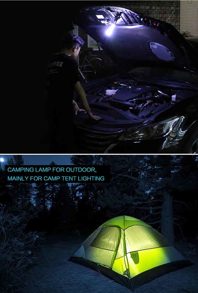 Professional Rechargeable LED Flashlight With Safety Hammer And Car Charger