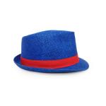Unisex Fedora Panama Trilby Hat Adjustable Blue Color Custom Logo 56cm