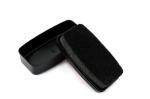 Men Black Shoe Shine Sponge Instant Shoe Polish Portable Plastic Can