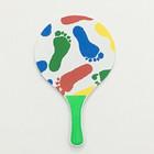 Polyester Wood Beach Racket Customized 38x24cm PU Wooden Beach Rackets
