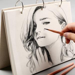 Wholesale Retro Spiral Sketchbook Linen Hardcover 120 Pages 160 Gsm Refillable Notebook For Art Drawing from china suppliers