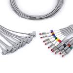 10 Leads Reusable EKG Wires , Multifunctional EKG ECG Cable Compatible PH