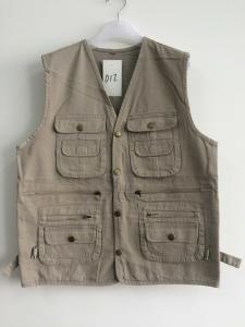 China vest, waistcoat, mens vest in 100% cotton  fabric, fishing vest, fishing waistcoat, casual vest, beige, S-3XL on sale