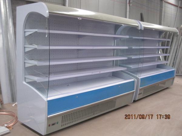 Fruit / Drink Mobile Open cooler Adjustable Shelf For Convenience Store