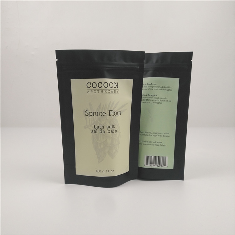 Moisture Proof 14 Oz Zipper Foil Resealable Pouches For Body Scrub