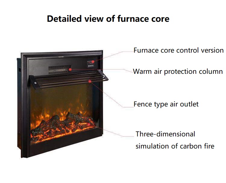 Metal 3D White Simulation Electronic Fireplace for Family Directly from 110V / 220V