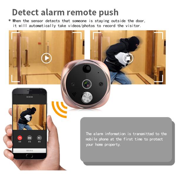 5inch Smart WiFi Peephole Video Doorbell Door Viewer With Call Button Support Tuya APP With Motion Detection