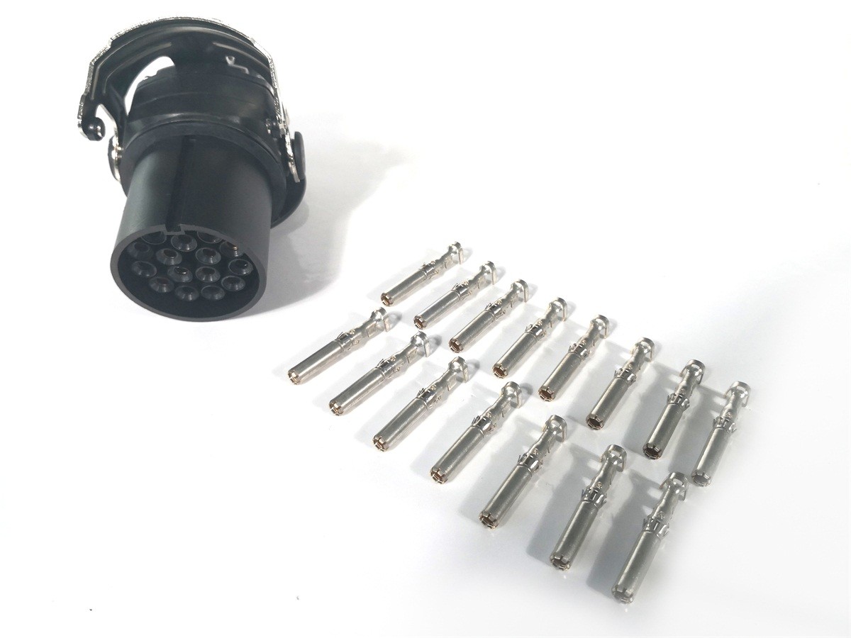 24v 15 Pole European Trailer Plug Crimp MH1 Type ISO12098 Certification