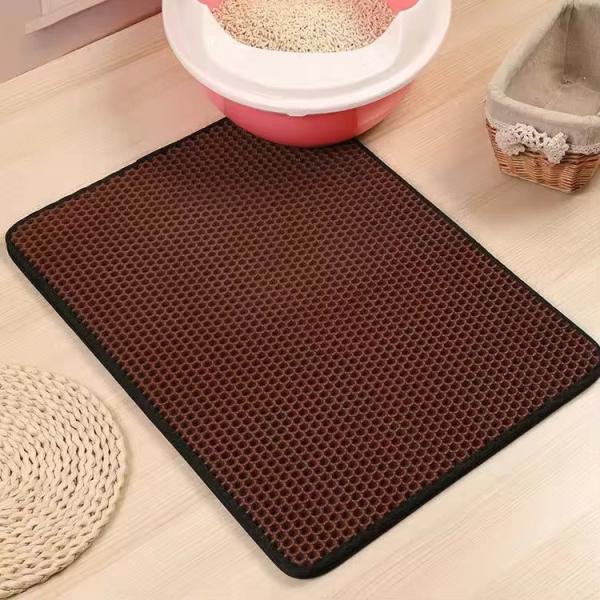 Washable Pet Accessories Double Layer Cat Litter Trapping Mat Waterproof