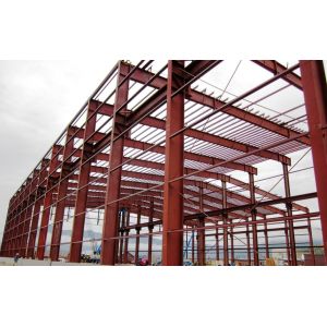 Q355B Engineering Building Steel Frame By 40 HQ Container Loading
