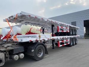Wholesale 1840mm Tread 3 Axles Low Bed Container Trailer With Air Suspention And Jost Kingpin from china suppliers