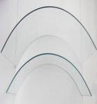 Dark Blue Solar Controlled Low-E Insulating Glass Curved Glass Curtain Wall