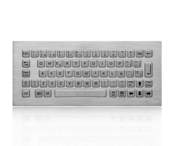 Quality Dustproof Top Panel Mounting Stainless Steel Keyboard With USB Or PS2 Interface for sale