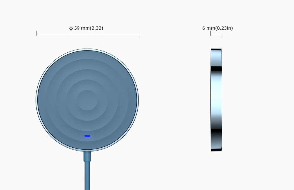MicroWave Magnetic Wireless Fast Charger 15W Wireless Charger With Lamp For Ip 12