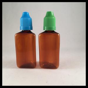 Amber 30ml Plastic PET E Liquid Bottles , Triangle Shape Vapor Liquid Bottles