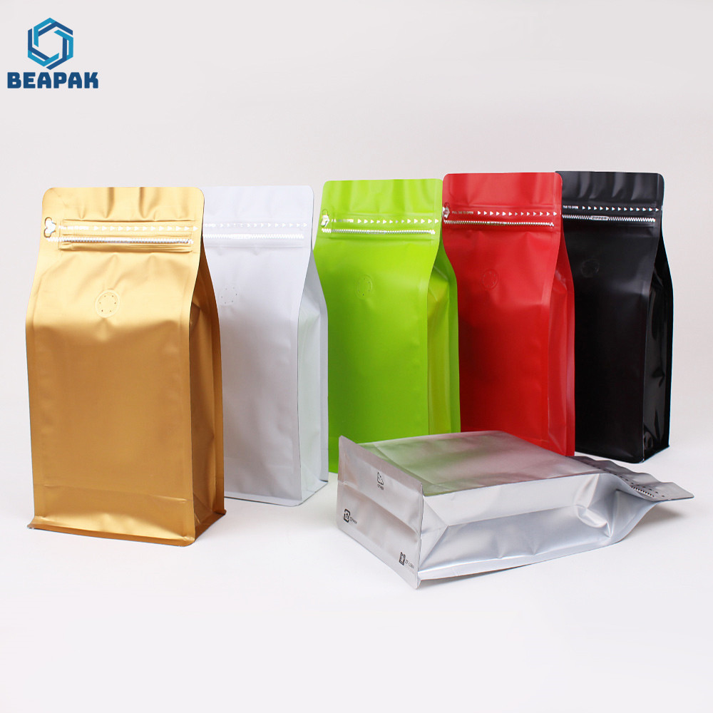 Laminated Eight Side Seal Valve Zipper Drip Coffee Filter Bag