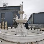 White Natural Stone Marble 3 Tier Water Fountain Limestone Outdoor Garden