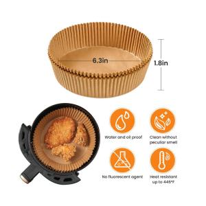 Wholesale Non Stick Disposable Round Parchment Air Fryer Paper Liner Oilproof For Cooking Baking from china suppliers