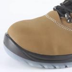 Nubuck Leather Construction Safety Shoes Yellow With Steel Toe And Tpu Outsole